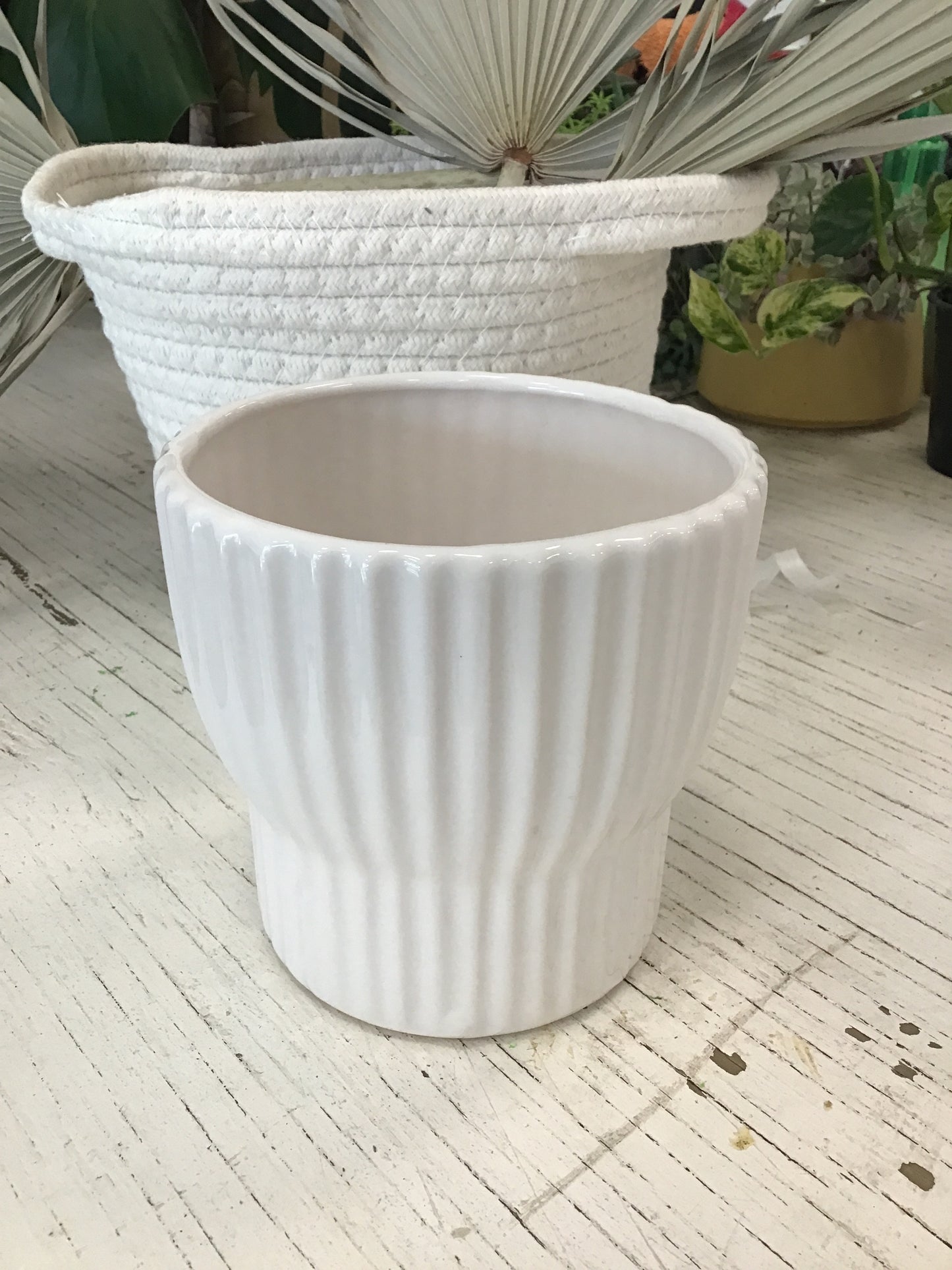 Shiny White Dolomite Container