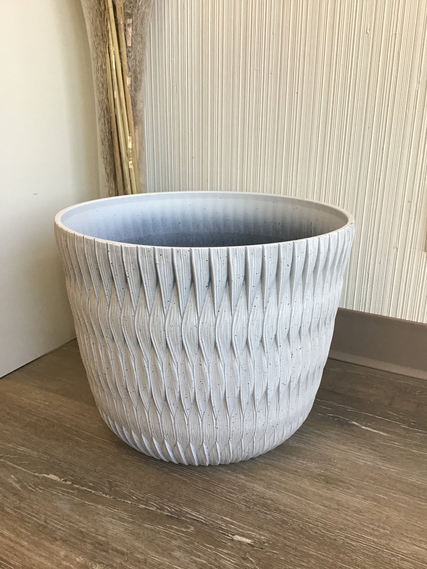 Large Textured Plastic Planter