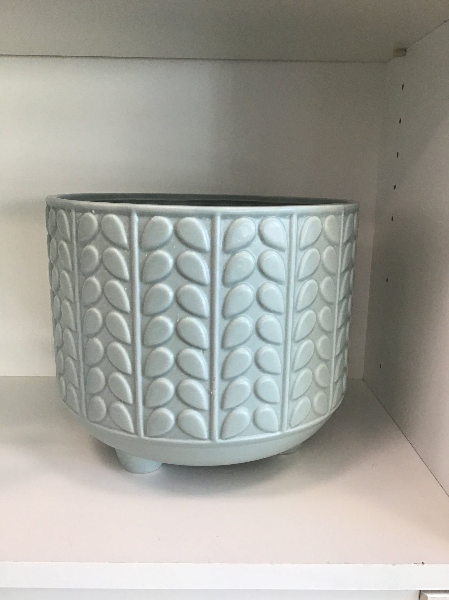 Textured Footed Ceramic Pot