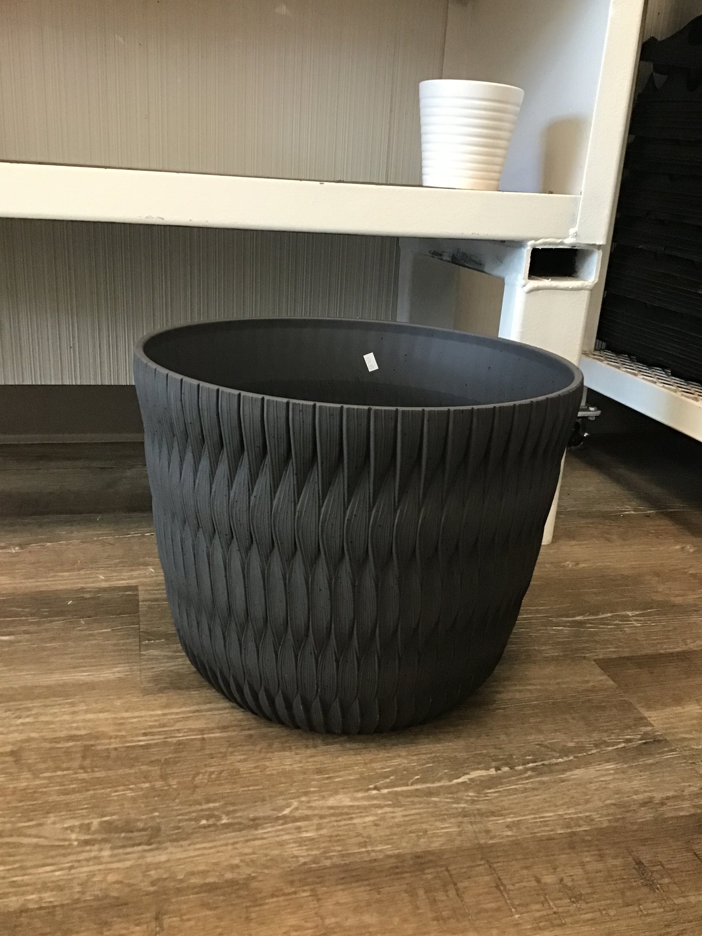 Large Textured Plastic Planter