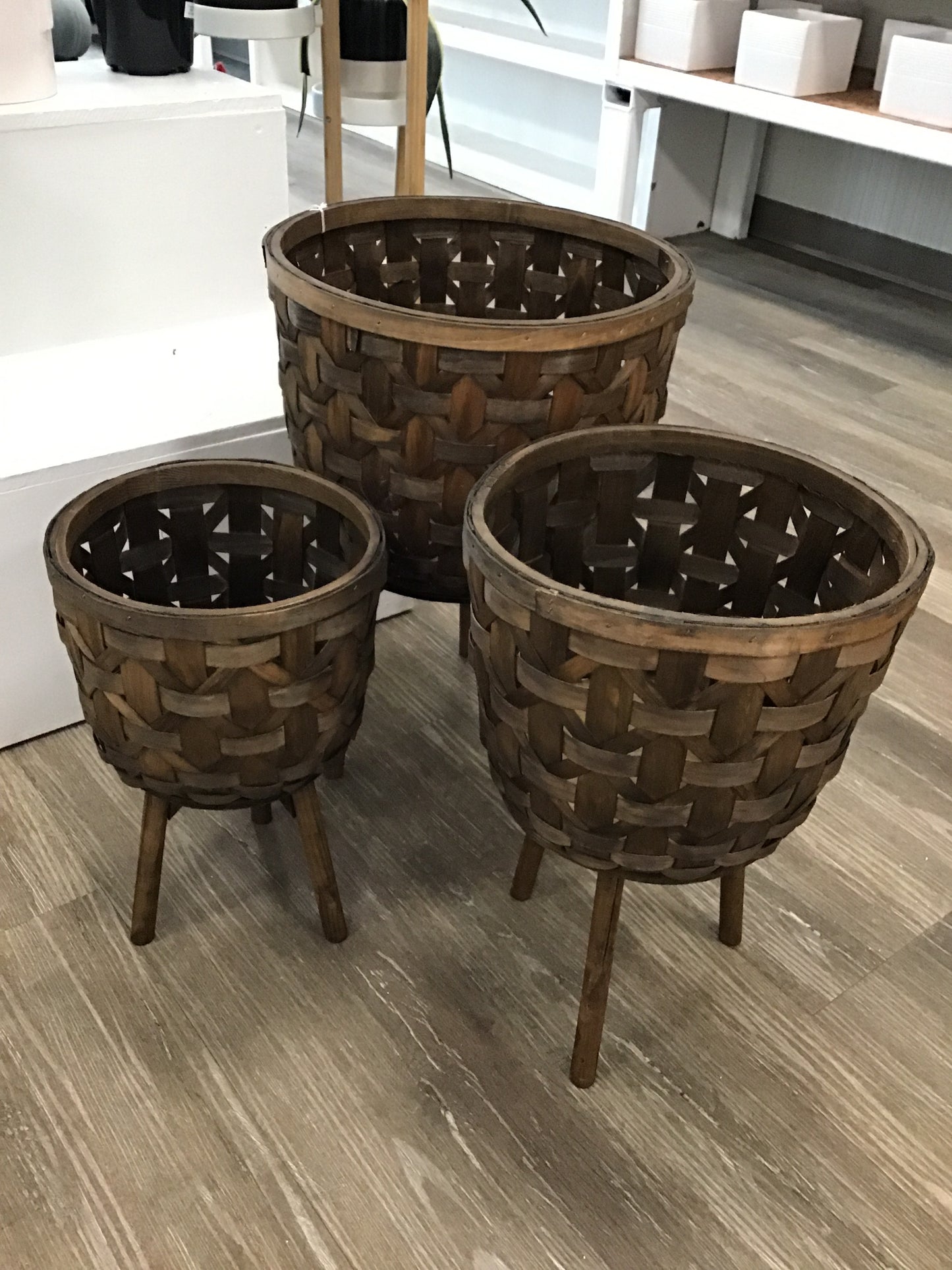 3 pc Wicker Plant Stand