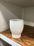 Matte White Ribbed