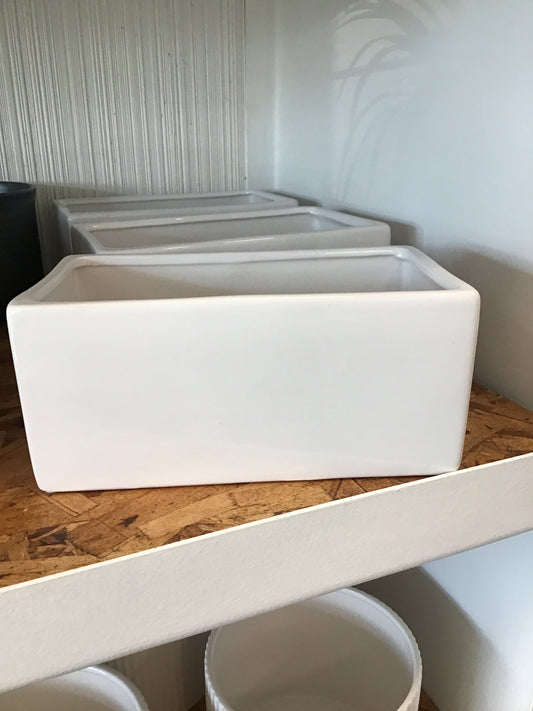 White Glazed Rectangle
