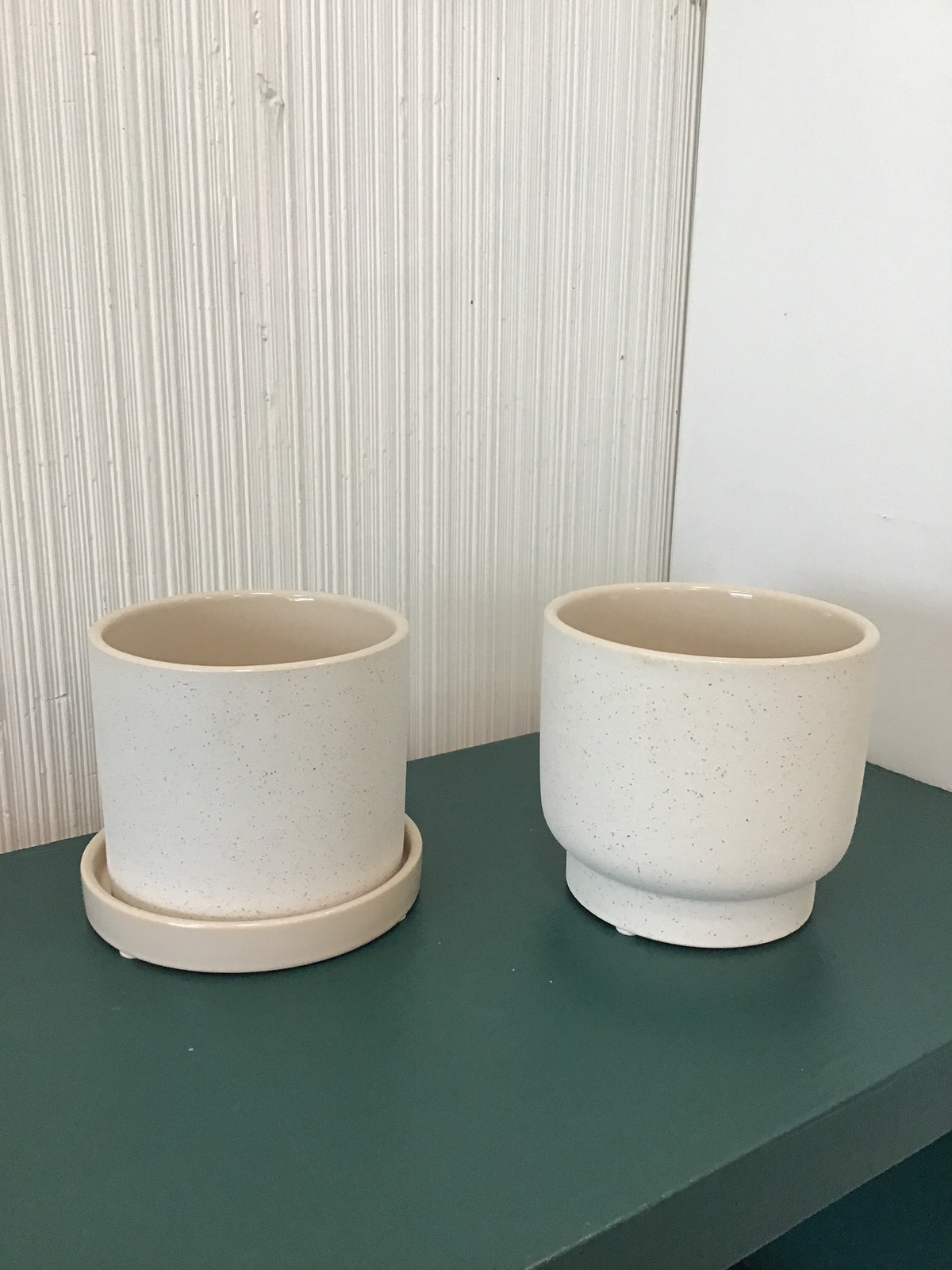 Cream Textured Pot