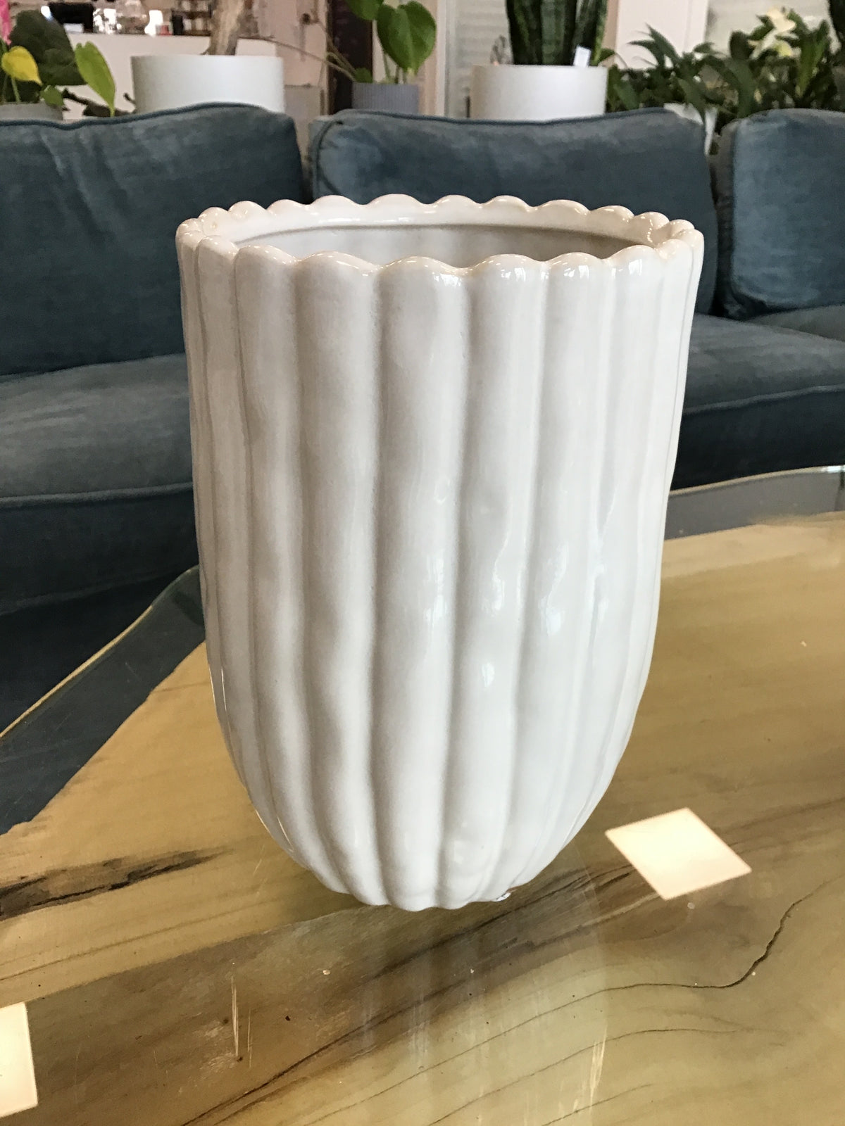 Vertical Ribbed Vase