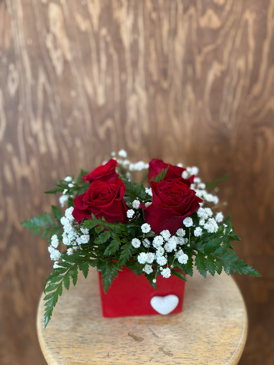 Valentine’s Day Cube Arrangement, assorted