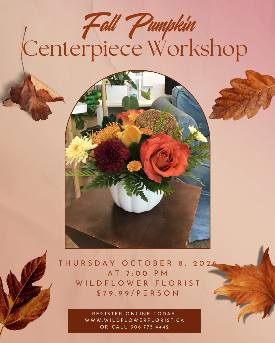 Fall Pumpkin Centerpiece Workshop
