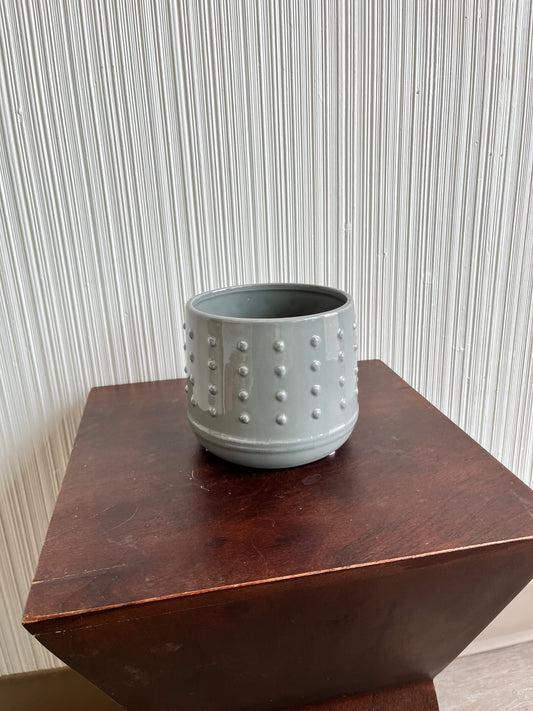 Dotted Grey Pot